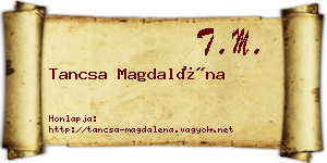 Tancsa Magdaléna névjegykártya